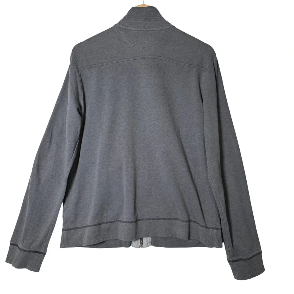 Banana‎ Republic Mens Track Jacket Medium Charcoal Gray Full Zip Athletic